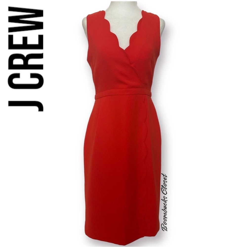 J. Crew Sleeveless Scallop Dress